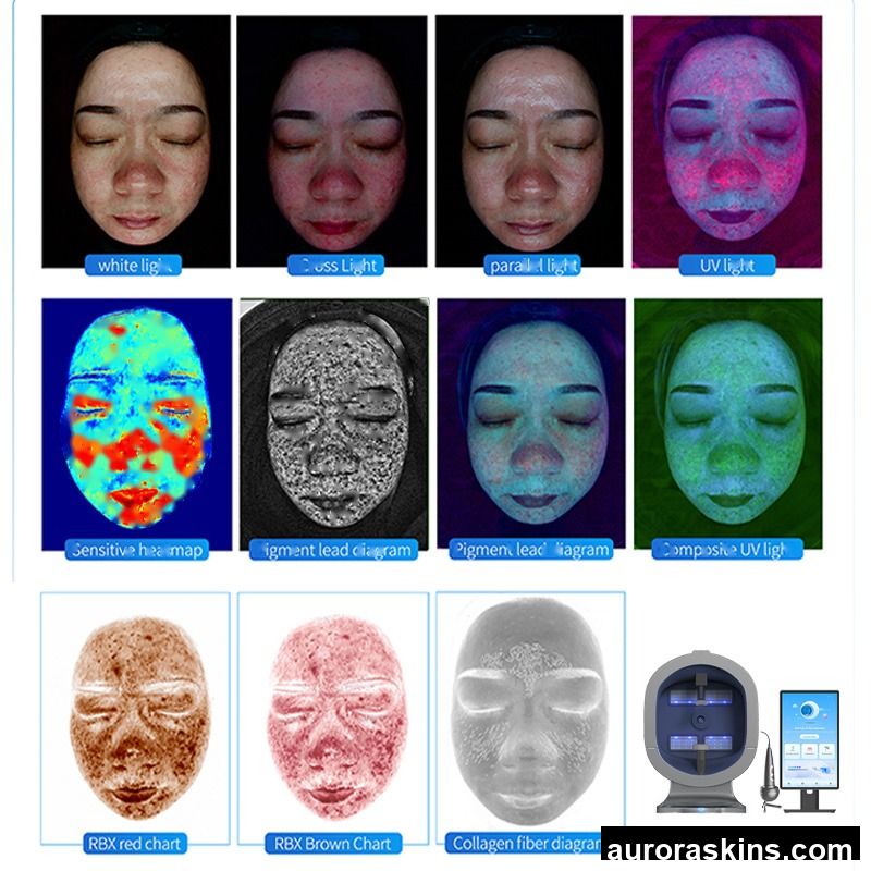 X5PRO AI Skin Scanner 9 Spectrum Facial & Scalp Detector Microflora Sunscreen BMI Sleep Skin Health Analyzer Machine