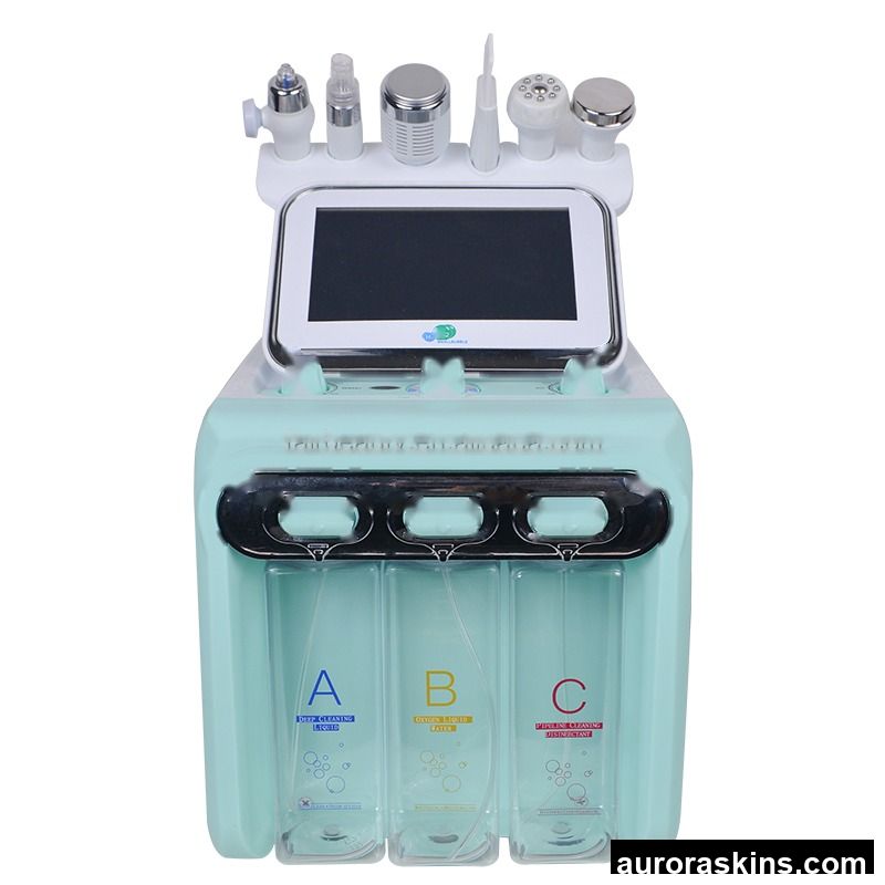Professional 6-in-1 Oxygen Jet Facial Machine for Deep Pore Cleansing Skin Rejuvenation in SPA Center Beauty Salons
