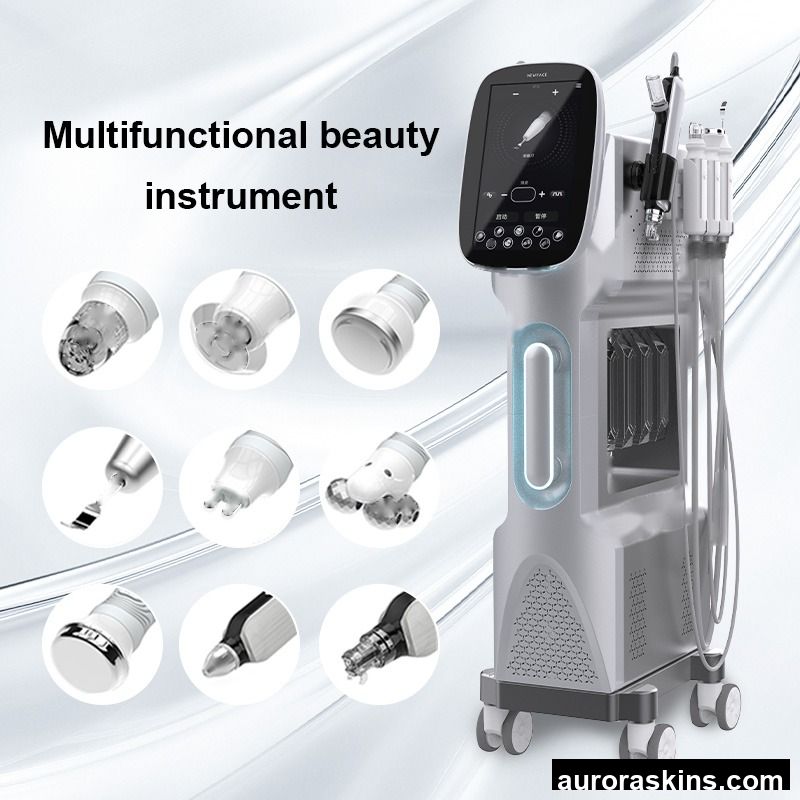 9 in 1 Deep Cleaning Oxygen Jet Aqua Peel Beauty Salon Equipment Skin Rejuvenation H2O2 Bubble Facial Machine Water Dermabrasion