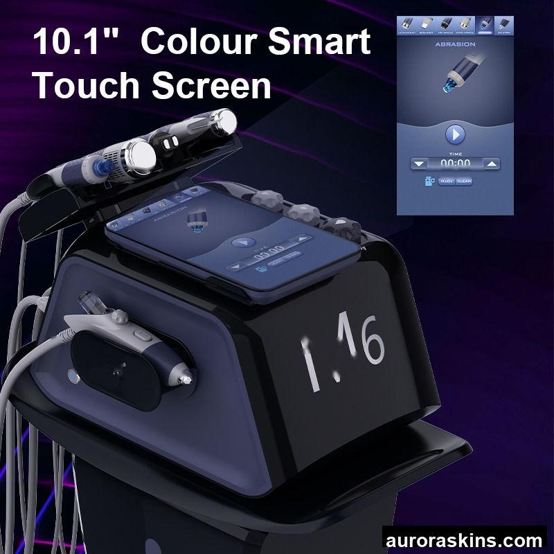 Aurora Skins 6-in-1 Aqua Facial Skincare System Gentle Exfoliation, Deep Cleaner, Nutrient Infusion, Cold Hammer, Beauty Spa Salon