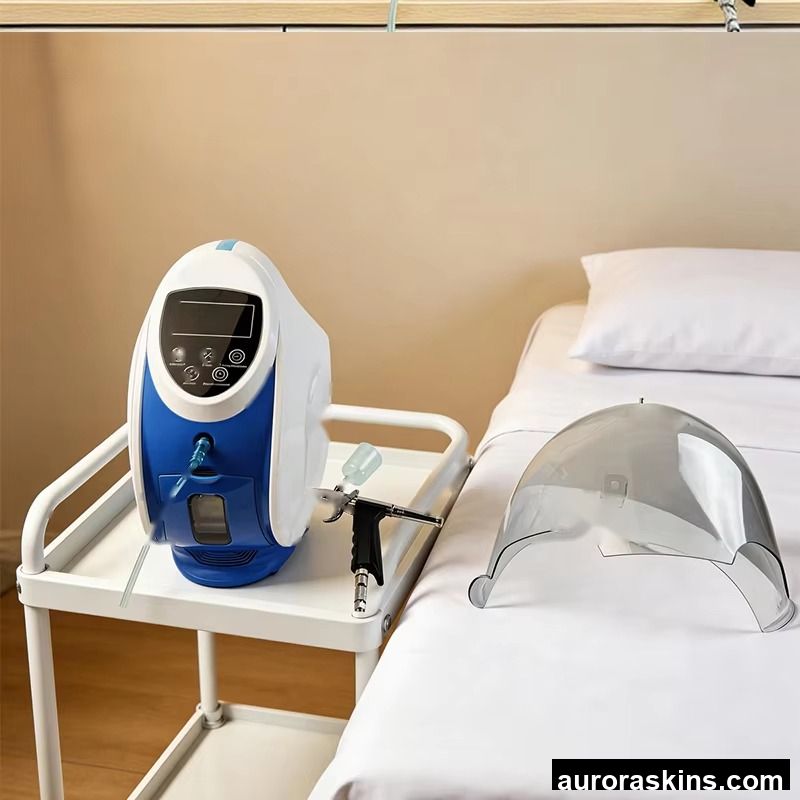 2026 Aurora Skins O2toderm Facial Oxygen Spray Unit-Skin Hydration, Renewal, Deep Purification-Oxygen Therapy Mask Dome Included