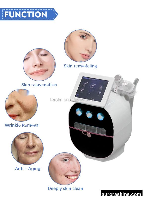 6 In1 Facial Instrument Deep Cleaning Hydraulic Exfoliation Oxygen Machine Multifunctional Skin Care Beauty Spa Microcrystalline