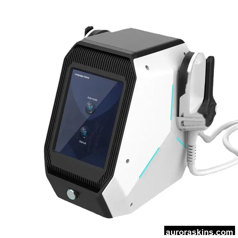 Desktop Magnetic Muscle Stimulation Pulse Physiotherapy Device with 2 Handles for Pain Relief Fat Reduction