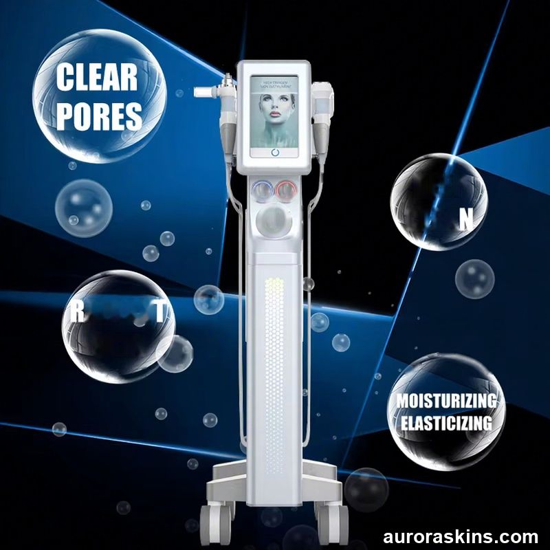 Newest 6 in 1 Bubble Facial Machine Blackhead Removal Skin Rejuvenation Microdermabrasion Dermabrasion Oxygen Jet Facial Machine