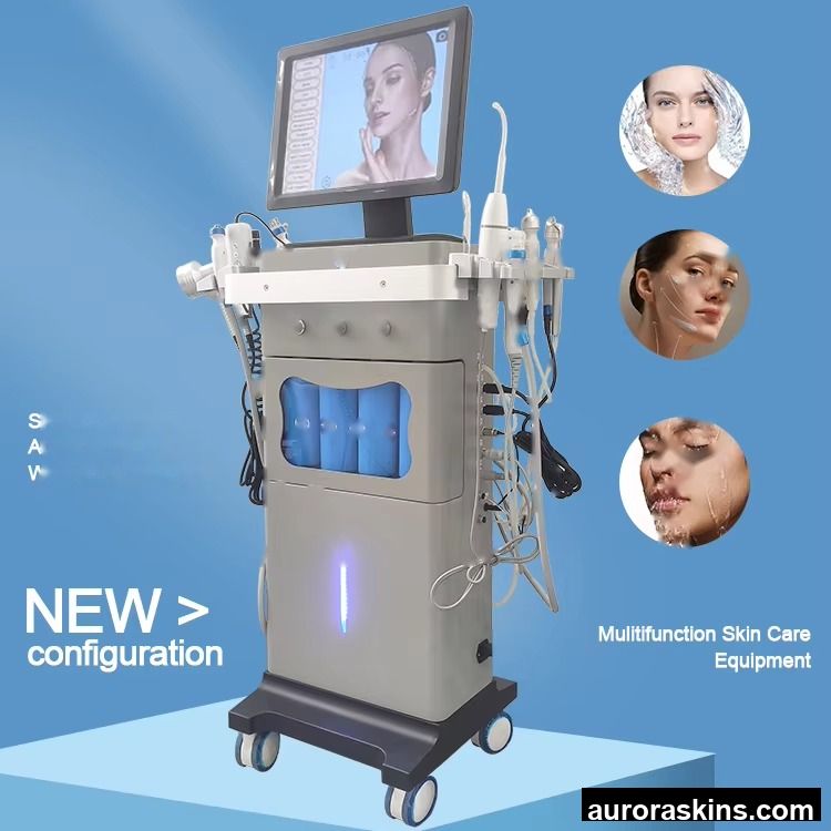 Oxygen Jet Electric Blackhead Remover With Skin Analysis Diamond Dermabrasion Oxygen Facial Aqua Peeling Machine
