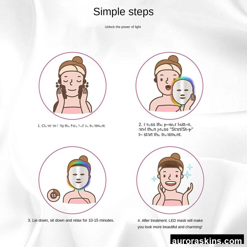 Large LED Row Light Mask Instrument ABS Cross-Border Neck Acne Beauty Rejuvenation Spectrometer Colorful Beauty Personal Care