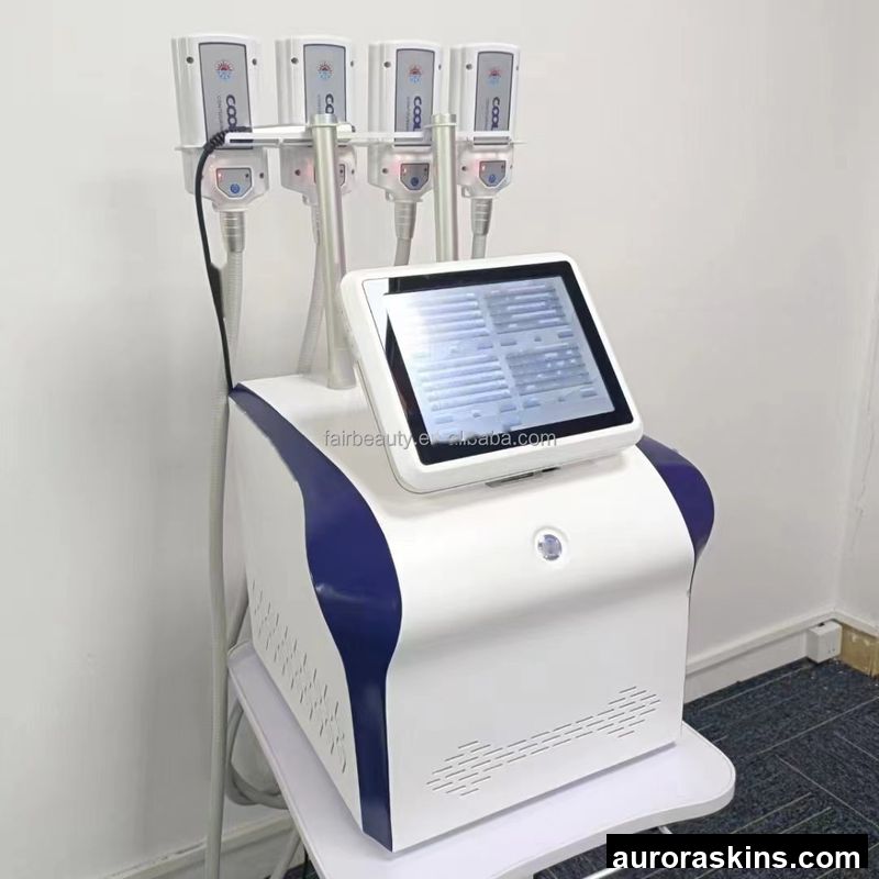 Cryotherapy 4 in 1 Frozen Fat Freezing Machine Cool Tech Cellulite Reduction 5 Cryo Handles for Salon Body Contour with 4 Paddle