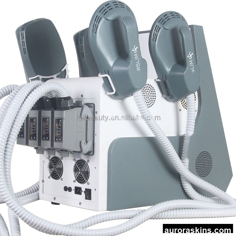 Professional Magnetic Muscle Stimulator with 4 Handles for Muscle Building Body Sculpting Air Cooling Device