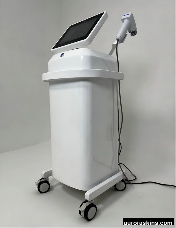 Aurora Skins a 2in1 Face Body Depth 8mm 7mm Body Contouring Lifting Skincare Standing Blue Massager Lifting All White