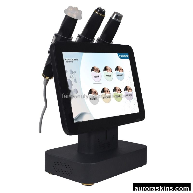Portable 3-in-1 CO2 Bubble Oxygen Jet Skin Treatment Device-Touch Screen, Hydro Exfoliation, Wrinkle Care-Commercial Grade
