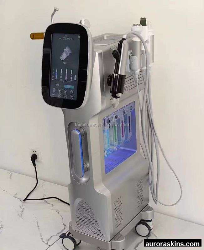 WB09 Newest 9n1 Aqua Skin Hydro Oxygen Multifunctional Skin Scrubber Deep Cleaning Dermabrasion Pore Cleaner Machine