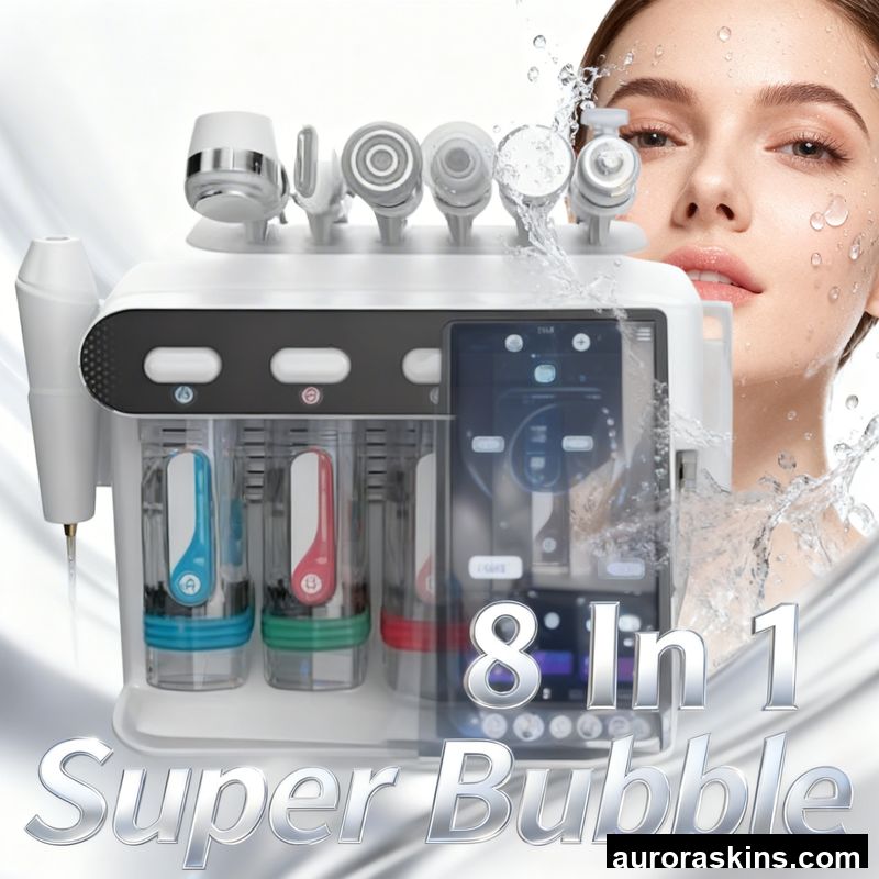 2026 8 in 1 Super Bubble Face Lifting Dermabrasion Anti-aging Skin Tightening Oxygen Bubble Facial Deep Cleaning Beauty Device