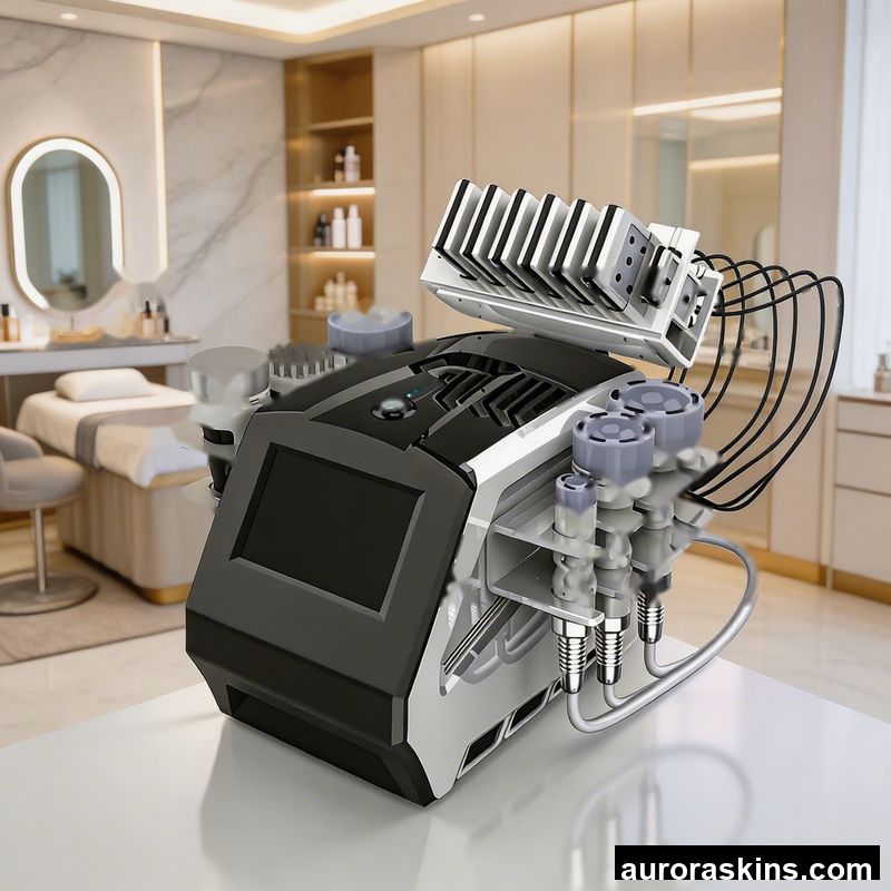 Black Desktop DDS Brush Multiple Vacuum Handles Beauty Machine 7 Handle Magnetic Vibration Head with Trolley Body Shape Spa Use