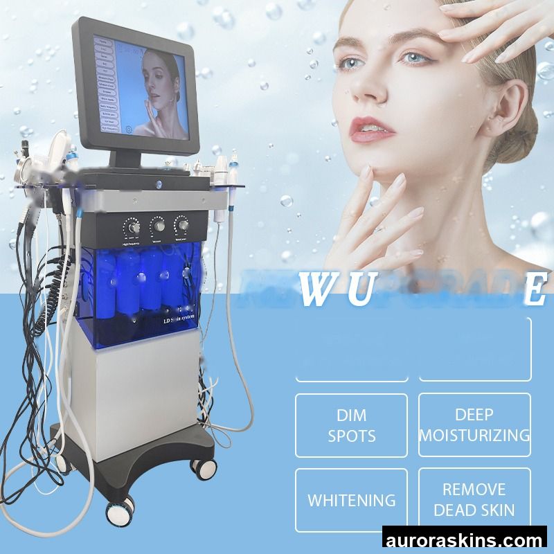 EU/US Warehouses 14 in 1Water Oxygen Skin Management Machine Deep Cleansing Exfoliation Anti Aging Salon Facial Care Equipment