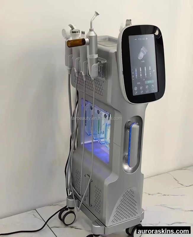 Aurora Skins a 9in1 Facial Skincare Hydrogen Jade Roller Vibration Massager Meso Homeuse Spa Professional PDT Mask Sprayer Inject