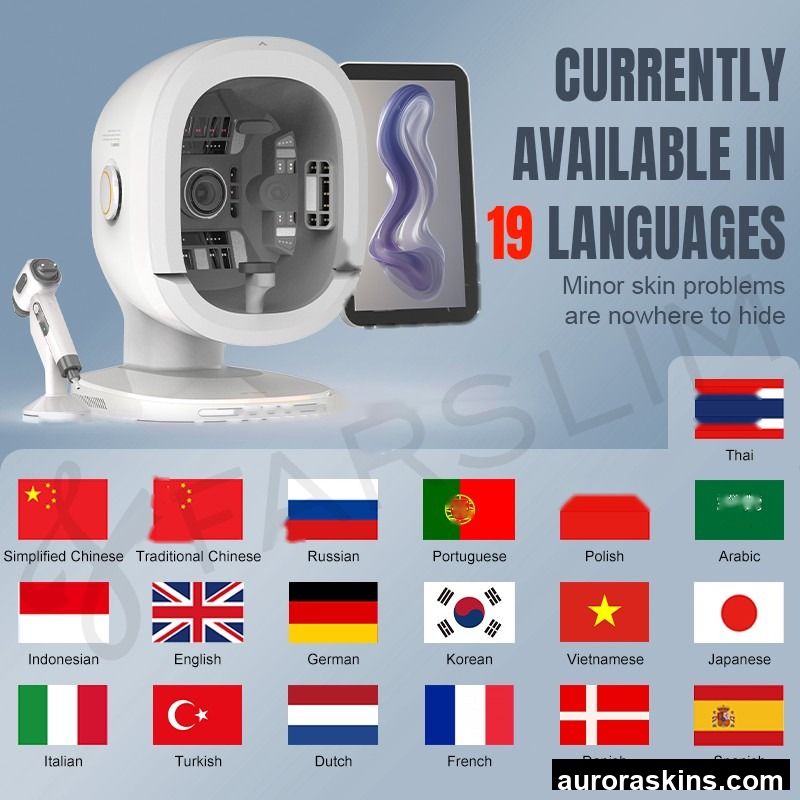2026 Facial 3D Intelligent 2in1 Facial Skin Analysis Skin Detector Tester Hair Scalp Management Hair Analysis Machine