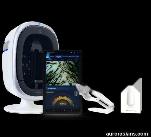 Aurora Skins a EU UK 3in1 Hotsell Ai Skin Hair Scalp Camera Analyzer Detector UV RGB WU Light Professional Spa Management Head Spa