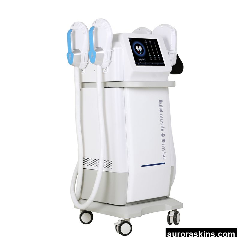 Excellent Performance Muscle Building 2 Handles+2 Curved Arm Handles Fat Reduction Body Sculpting Magnetic Muscle Stimulator