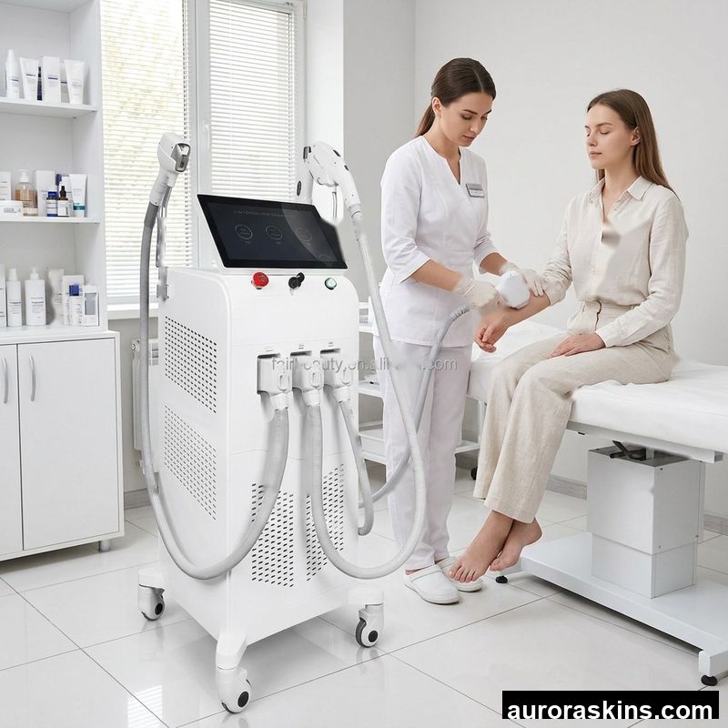 3 in 1 Skin Rejuvenation Machine 3 Wavelength Eyebrow Mole Removal Pigments Removal Tattoo Removal Hair Removal Machine