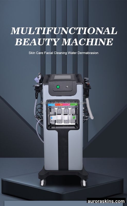 Facial Instrument Deep Cleaning Hydraulic Exfoliation Oxygen Machine Multifunctional Skin Care Beauty Spa Microcrystalline 8in 1