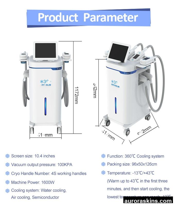 360 Cryoslim Cold Standing Body Shaping Machine 4 Handles Fat Reduction Contouring Skin Tightening Slimming Breast Massager