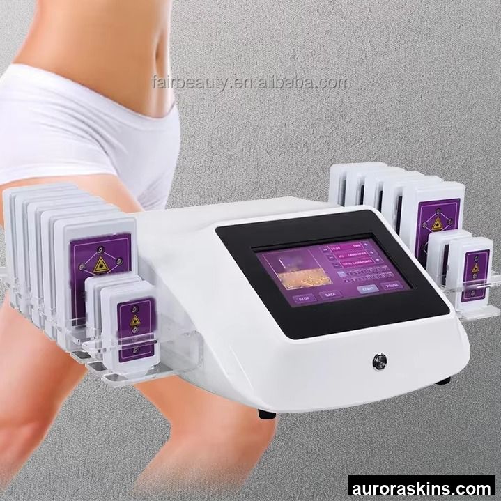 S Shape Arm Belt Red Light Therapy Lipo Cavit Slimming Machine Led Light Pads Fat Dissolving 8 Lipo Pads 650nm LED Machine