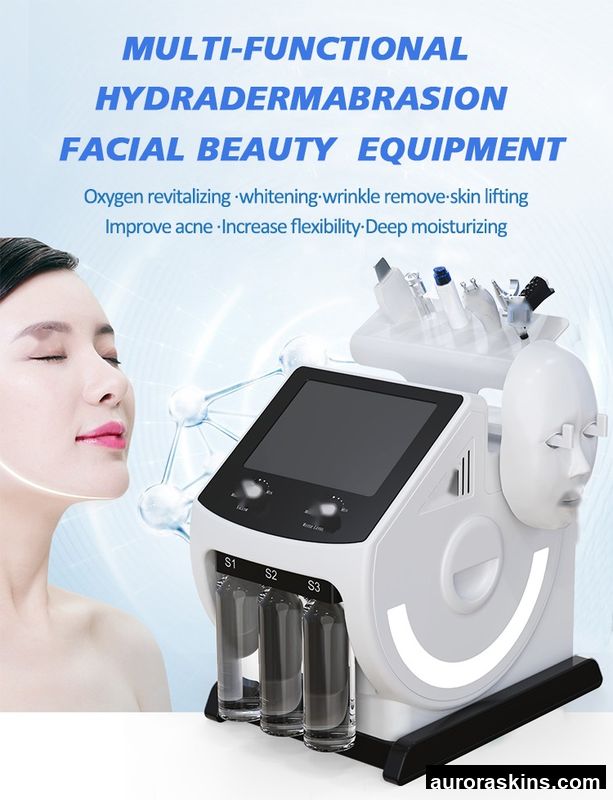 Multifunctional 6 in 1 Facial Beauty Machine Water Oxygen Deep Clean Diamond Microdermabrasion RF Skin Rejuvenation Equipment