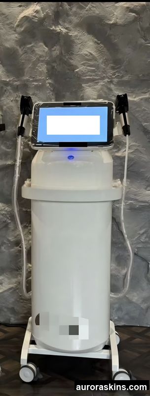 Aurora Skins a 2in1 all white Face Body Depth 8mm 7mm Body Contouring Lifting Skincare Standing Blue Massager Lifting