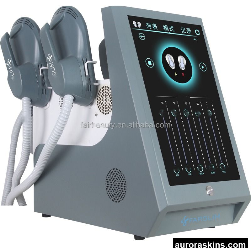 Professional Magnetic Muscle Stimulator with 4 Handles for Muscle Building Body Sculpting Air Cooling Device