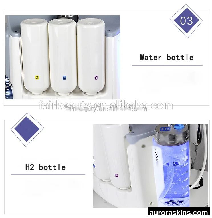 Three-in-One H2O2 Facial Instrument Stainless Steel ABS Bar Deep Cleaning Blackhead Removal Facial Spa Beauty Oxygen Machine