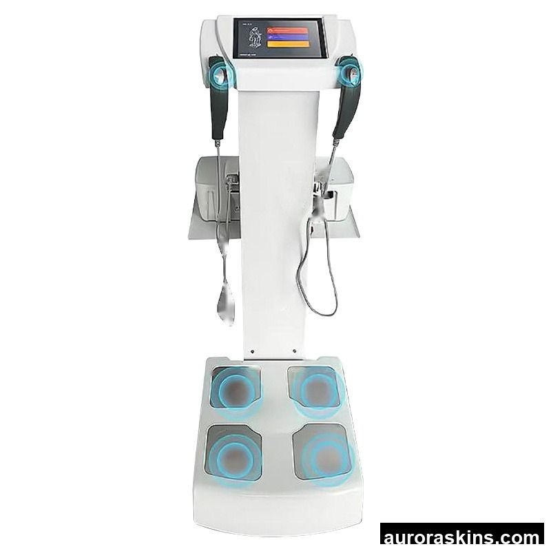 Aurora Skins Intelligent Standing Body Fat Analyzer Weight Loss JP/US Plugs Salon-Friendly Report Printing 1-Year Warranty Commercial
