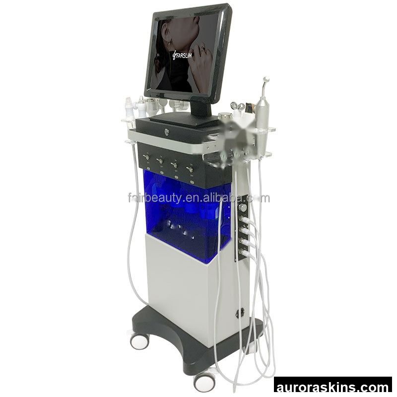 Aurora Skins a 14IN1 USA Stock Facial Musse Bubble RF PDT Scrubber Skincare Cleaner Dermanbration Beauty Machine Homeuse Massager
