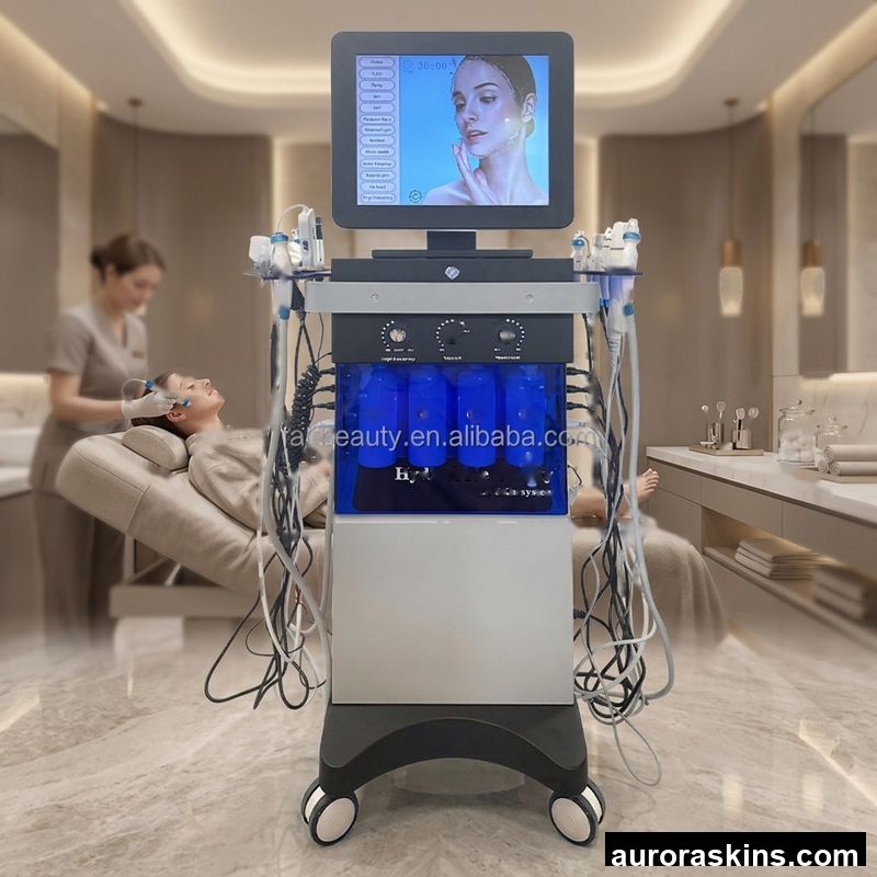 2026 NEW UPDATED 14 in 1 Hydrodermabrasion Face Care Spa Machine Oxygen Jet Water Bubbles H2O2 Facial Skin Cleaning Machine