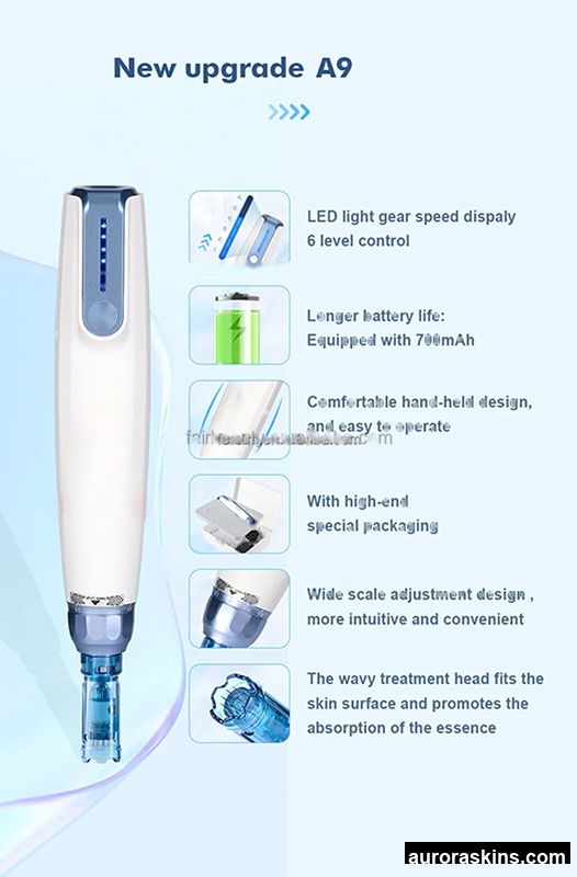 Adjustable-Depth Handheld Dr. A9 Beauty Device-Professional Electric Unit for Skin Renewal and Pore Refinement
