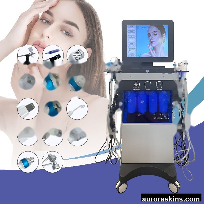 Skin Rejuvenation Machine 14 in 1 LED Screen Professional Dermabrasion Oxygen Jet Peel Aqua Facial Equipment for Beauty Salon