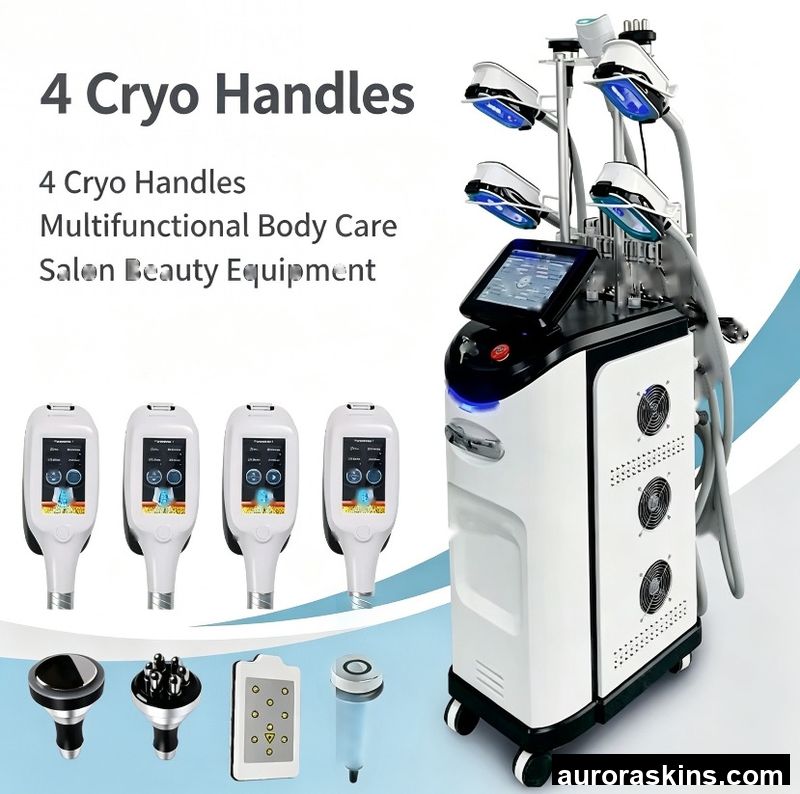 2026 9 in 1 Cooling Body Contouring Machine 4 Cryo Handles Vibration Thermal Facial & Body Shaping Aesthetic Beauty Messager