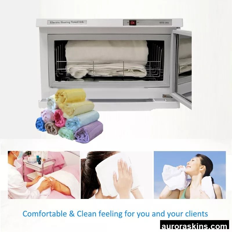 Professional Electric Tower Warmer UV Disinfection Wet Towel Sterilizer Cabinet with 1 Year Warranty for Salon and Spa Device