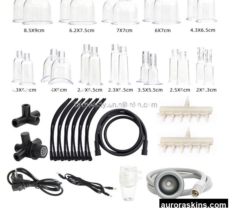 2in1 Spider 32 Cups Buttocks Enhancement Vacuum Suction Butt Lifting Breast Enlargement Body Cupping Massager Machine