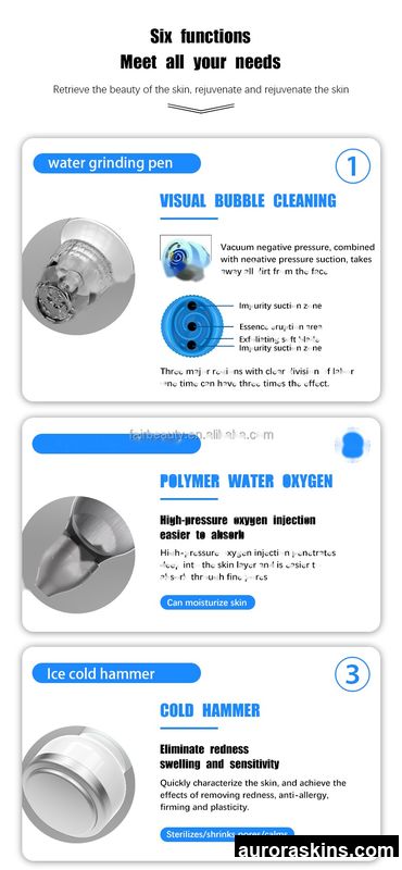 2026 Aurora Skins Visual Screen Skin Renewal Face Machine-Water Exfoliation, Microcurrent & Water Peeling