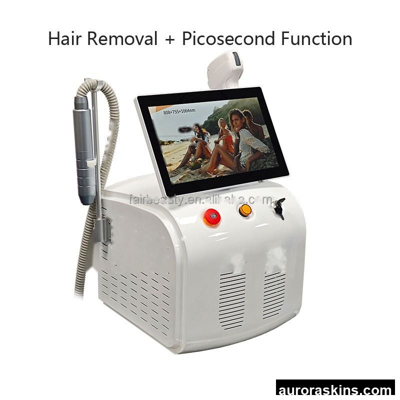 Factory Diode Laser 808 755 1064 Laser Painless Hair Remove 3 Wavelength Pico Yag Tattoo Laser Remove Pigmentation 2in1 Machine