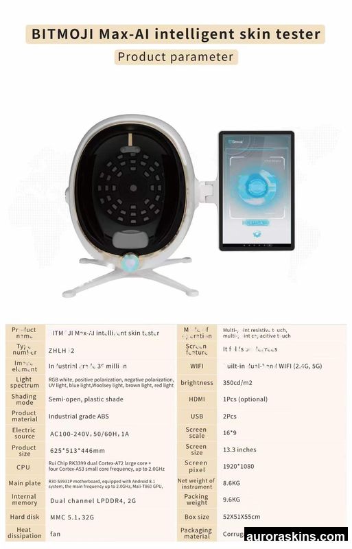 2025 New Trending 3D Skin Analyzer Desktop 3D Skin Detector LED Light Source USB for Beauty Salon Home Use