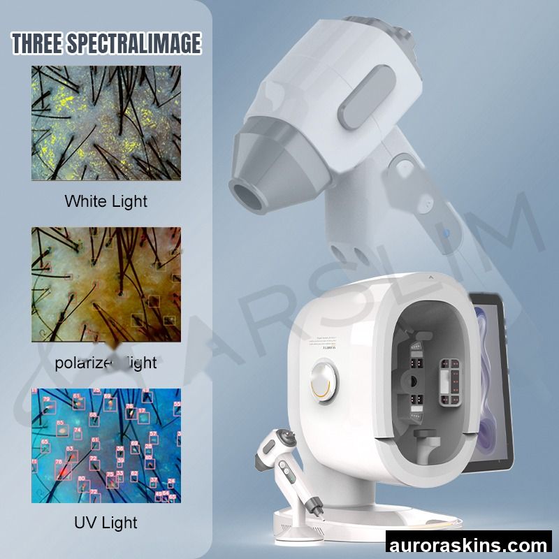 2026 Facial 3D Intelligent 2in1 Facial Skin Analysis Skin Detector Tester Hair Scalp Management Hair Analysis Machine