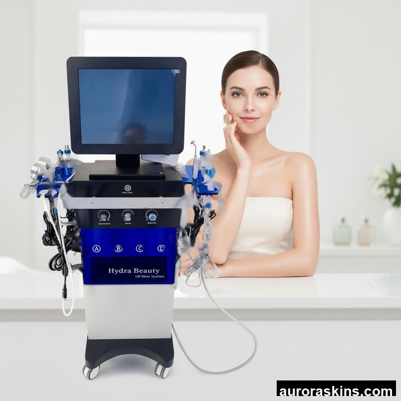 Aurora Skins Factory Price 14 in 1 Beauty Spa Dermabrasion Acne Removal Skin Care Facial Cleansing Device