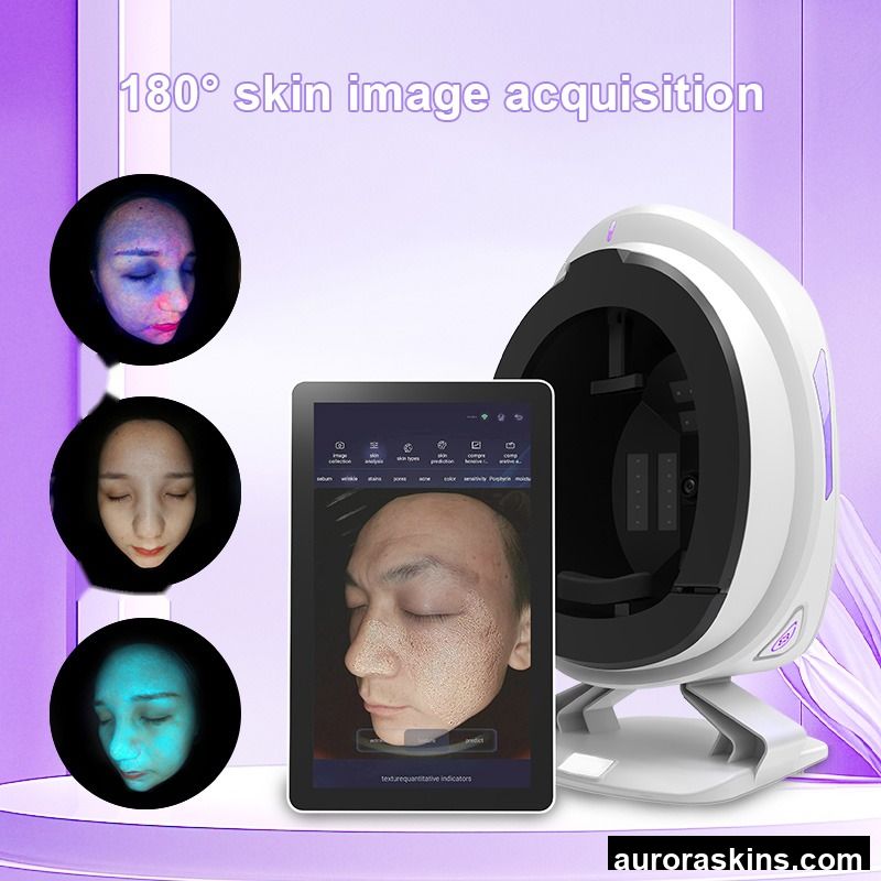 Professional Smart Face Skin Detector 8-Light Spectrum Technology US Sensor for Acne Pigment Wrinkle Diagnosis