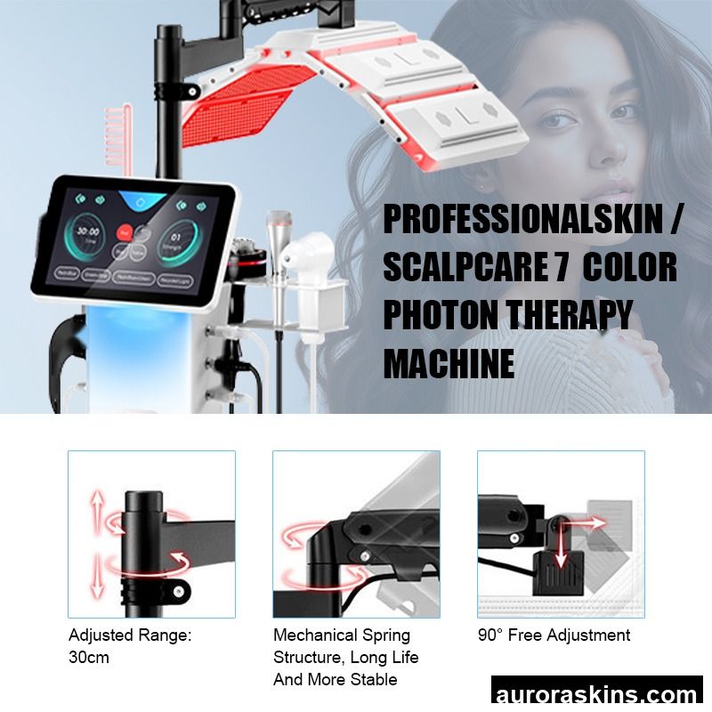 7 Colors PDT LED Light Therapy Scalp Analyzer Hair Growth Scalp Care Analyzer Hair Skin Analyzer Hair Regrowth Beauty Device