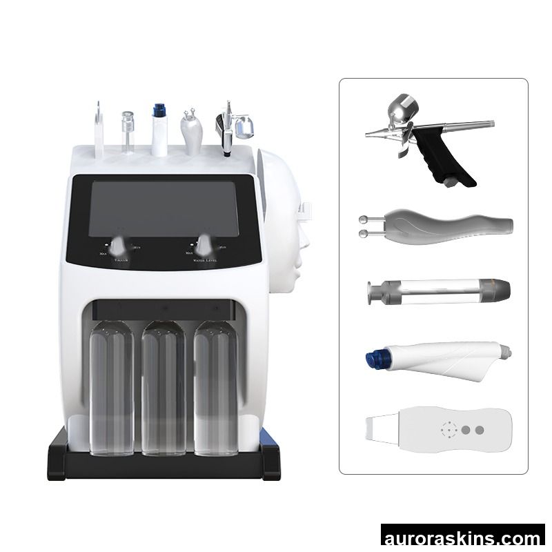 Hot Sales H2O2 6-in-1 Microdermabrasion Aqua Peel Deep Cleansing Skin Tightening Portable Oxygen Jet Machine