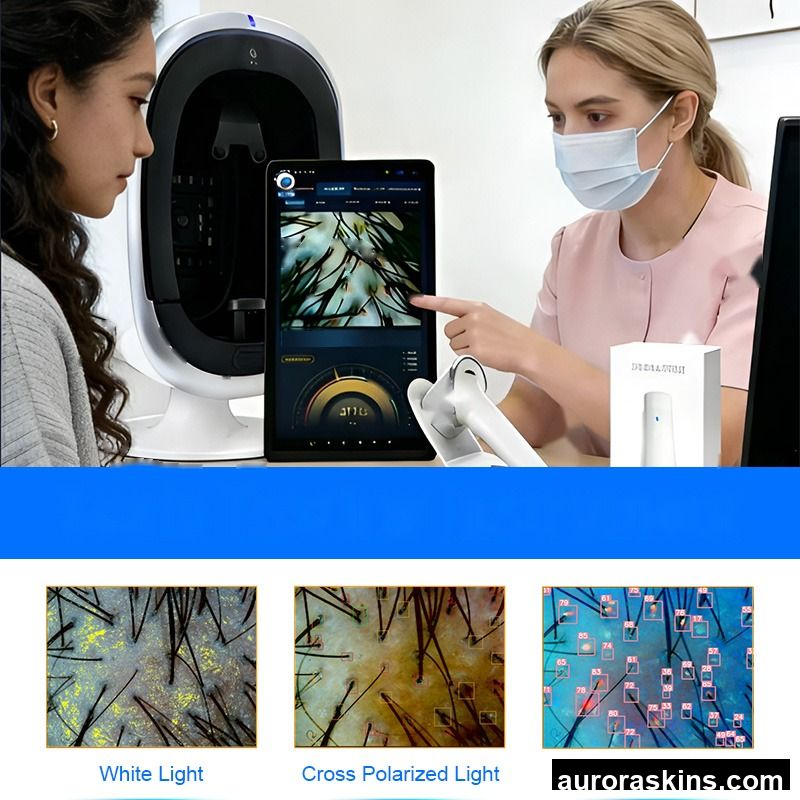2026 Skin Analysis Hair Scalp 2in1 Machine Management Acne Wrinkle Test Hair Loss Scalp Analysis O1 Pro Salon Machine