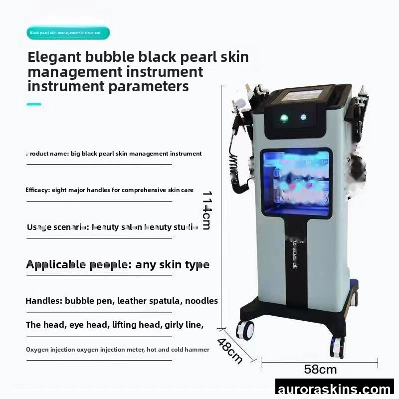 Keyi Large Bubble Facial Instrument Black Pearl Comprehensive Beauty Instrument Pore Cleansing Hydrating Lifting Oxygen Jet