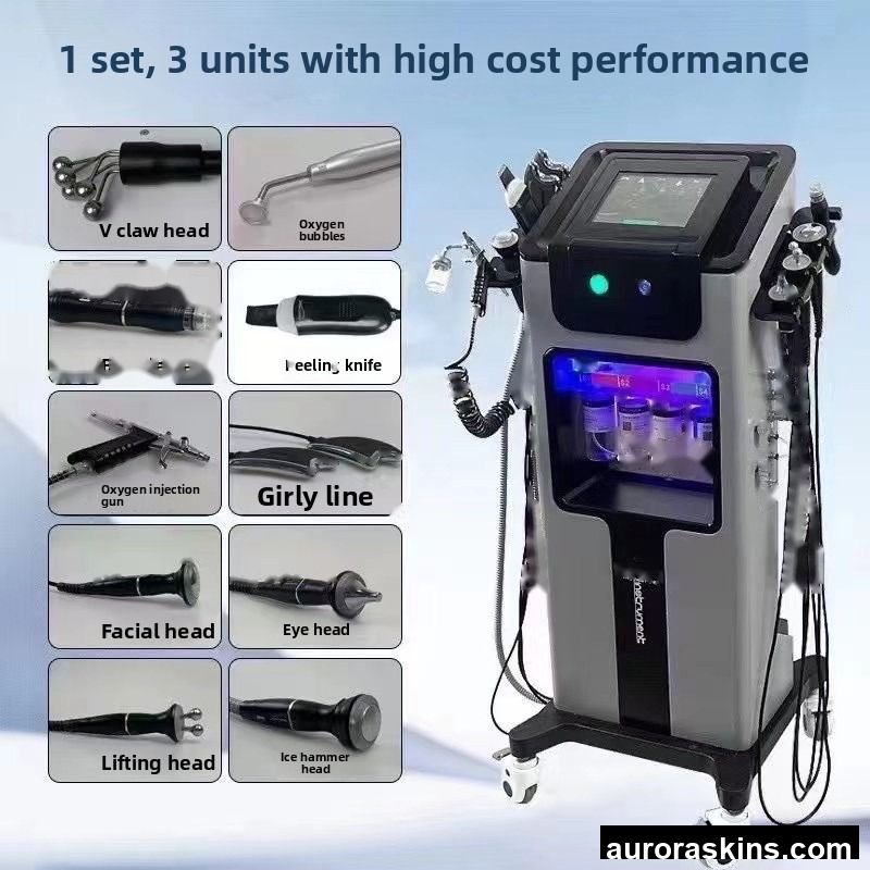 Keyi Large Bubble Facial Instrument Black Pearl Comprehensive Beauty Instrument Pore Cleansing Hydrating Lifting Oxygen Jet