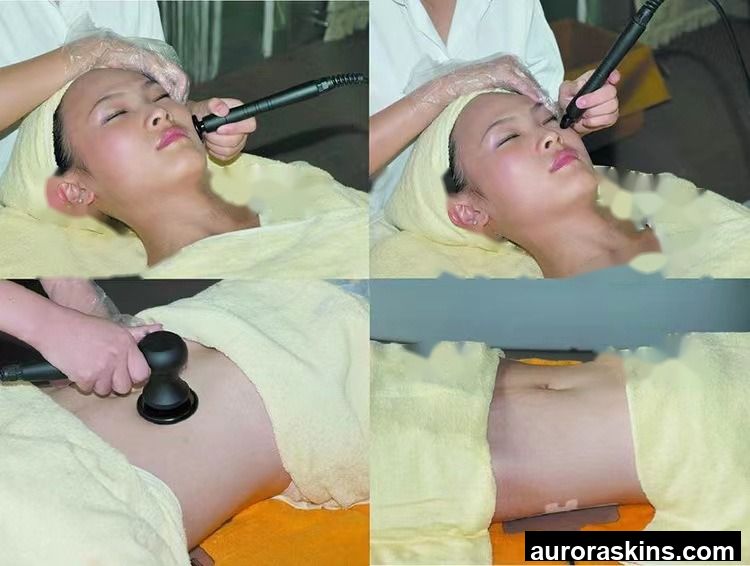 Stainless Steel Portable Aurora Skins Neck Shoulder Massager-CET RET Technology-firms Skin, Rejuvenates, Fights Wrinkles.